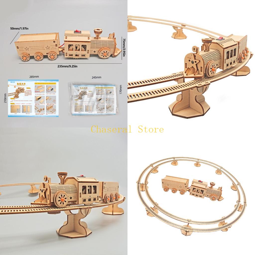 Toy Train Track Set - E7CE Wooden Science Toy Train Track