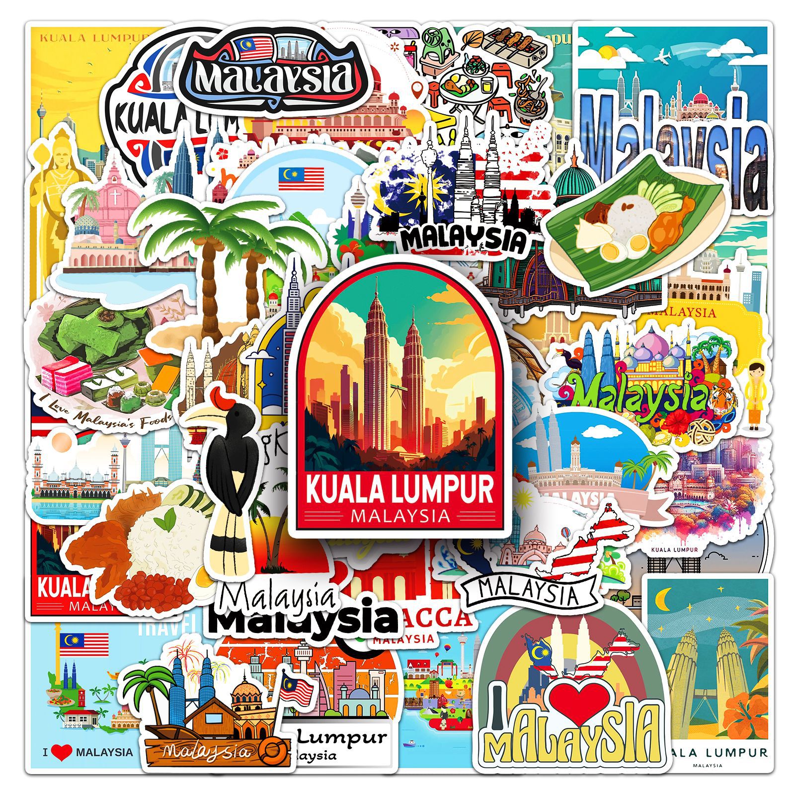 Kids Toys Malaysia - 50Pcs Malaysia graffiti DIY cartoon Decoratio