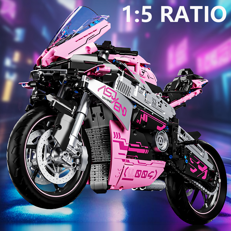 Kids Toys Under £5 - V4S Racing Motorcycle Building Blocks Set