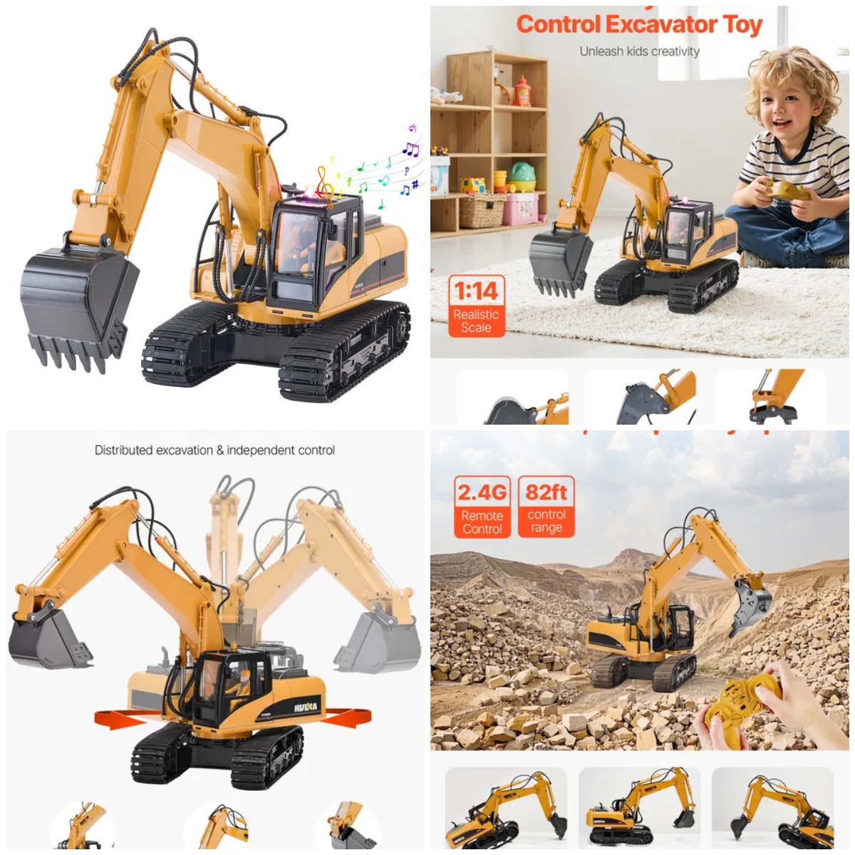 Kids' Toys Channel - Remote Control Excavator Toy 15 Channel