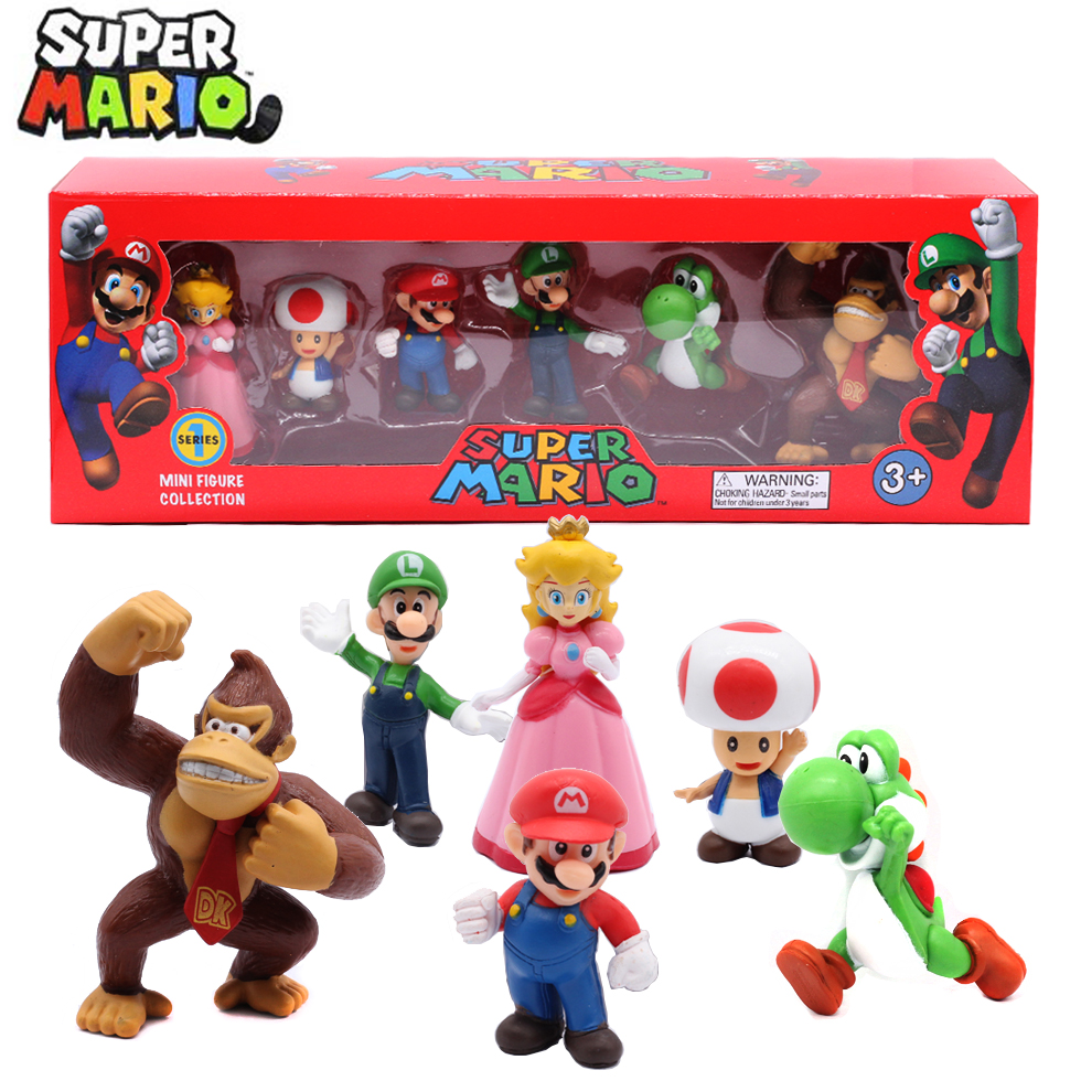 Kids Toys Set - # 6pcs/set Super Mario Bros PVC