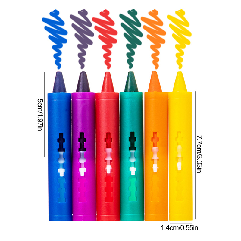 6colors Washable Bath Crayons  - огляд і ціна Kids Toys Drawing Easy