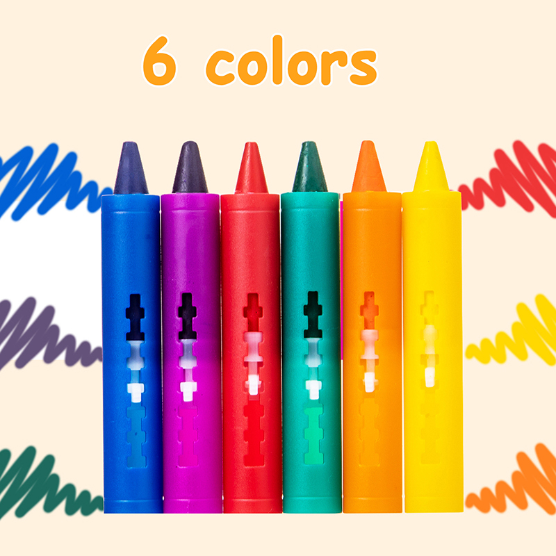 6colors Washable Bath Crayons  - огляд і ціна Kids Toys Drawing Easy