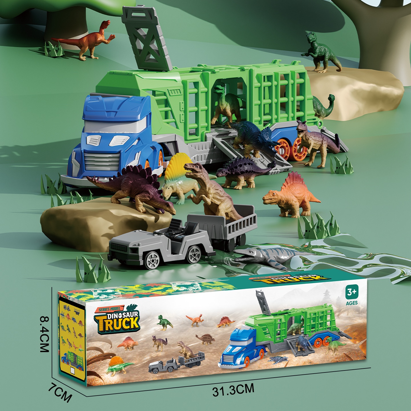 Dinosaur Animal Transport Vehi - огляд і ціна Kids Toys Videos