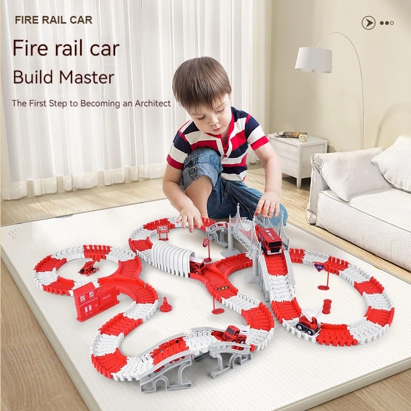 Fire Engine Track Assembling C - огляд і ціна Toy Train Track Set
