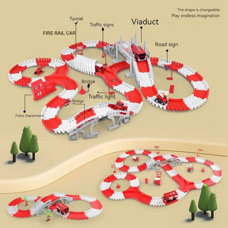 Fire Engine Track Assembling C - огляд і ціна Toy Train Track Set