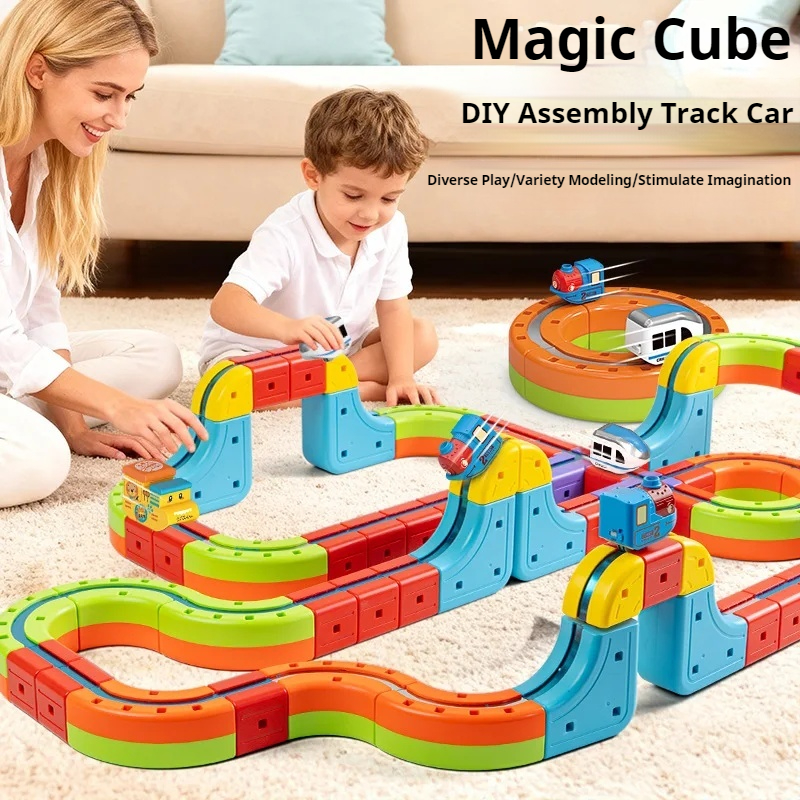 Magic Transformable Cube Magne - огляд і ціна Toy Train Track Set