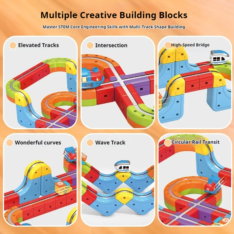 Magic Transformable Cube Magne - огляд і ціна Toy Train Track Set