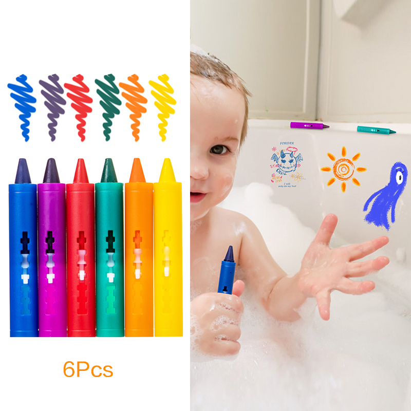 6Pcs Washable Bath Crayons Col - огляд і ціна Kids Toys Drawing Easy