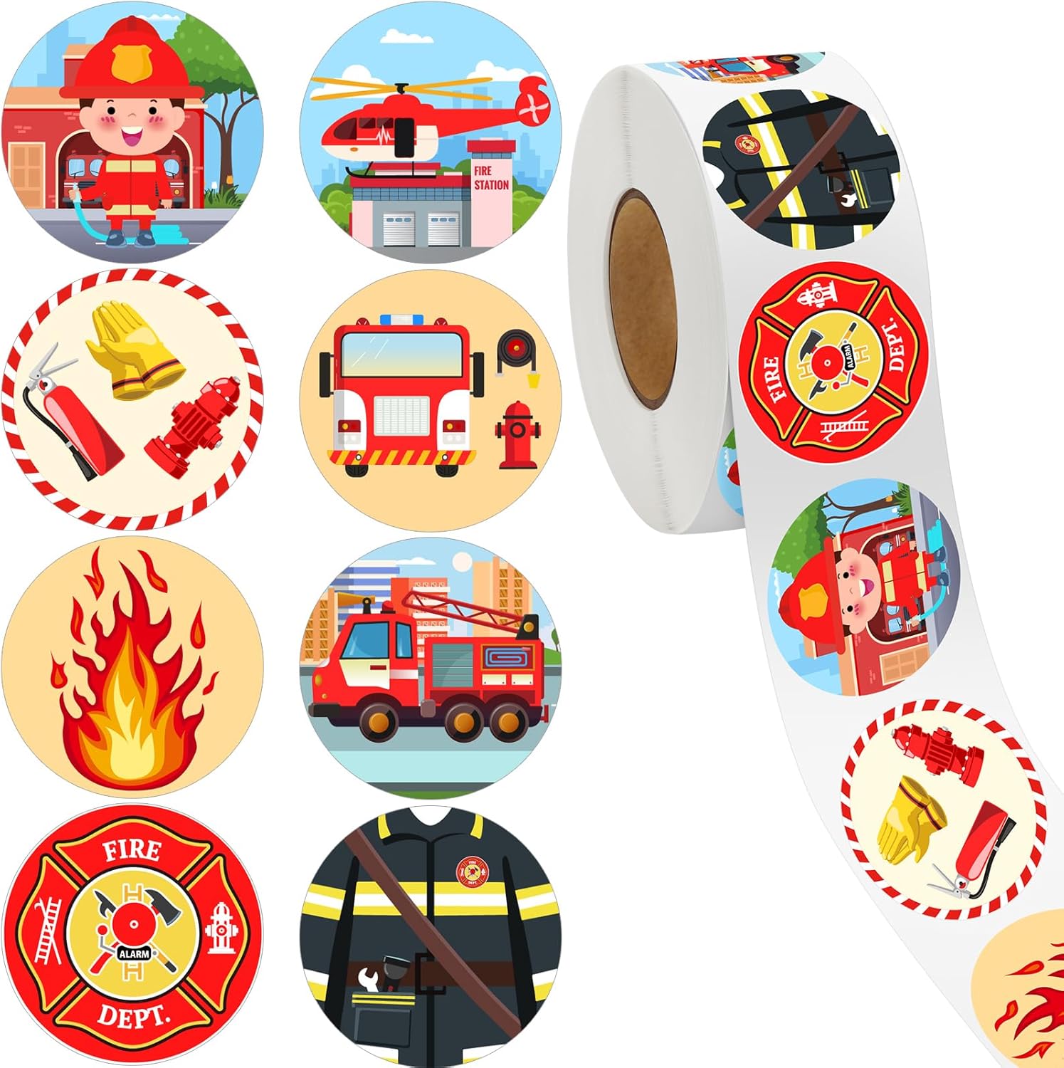 500Pcs Police Stickers Firefig - огляд і ціна Kids Toys Names