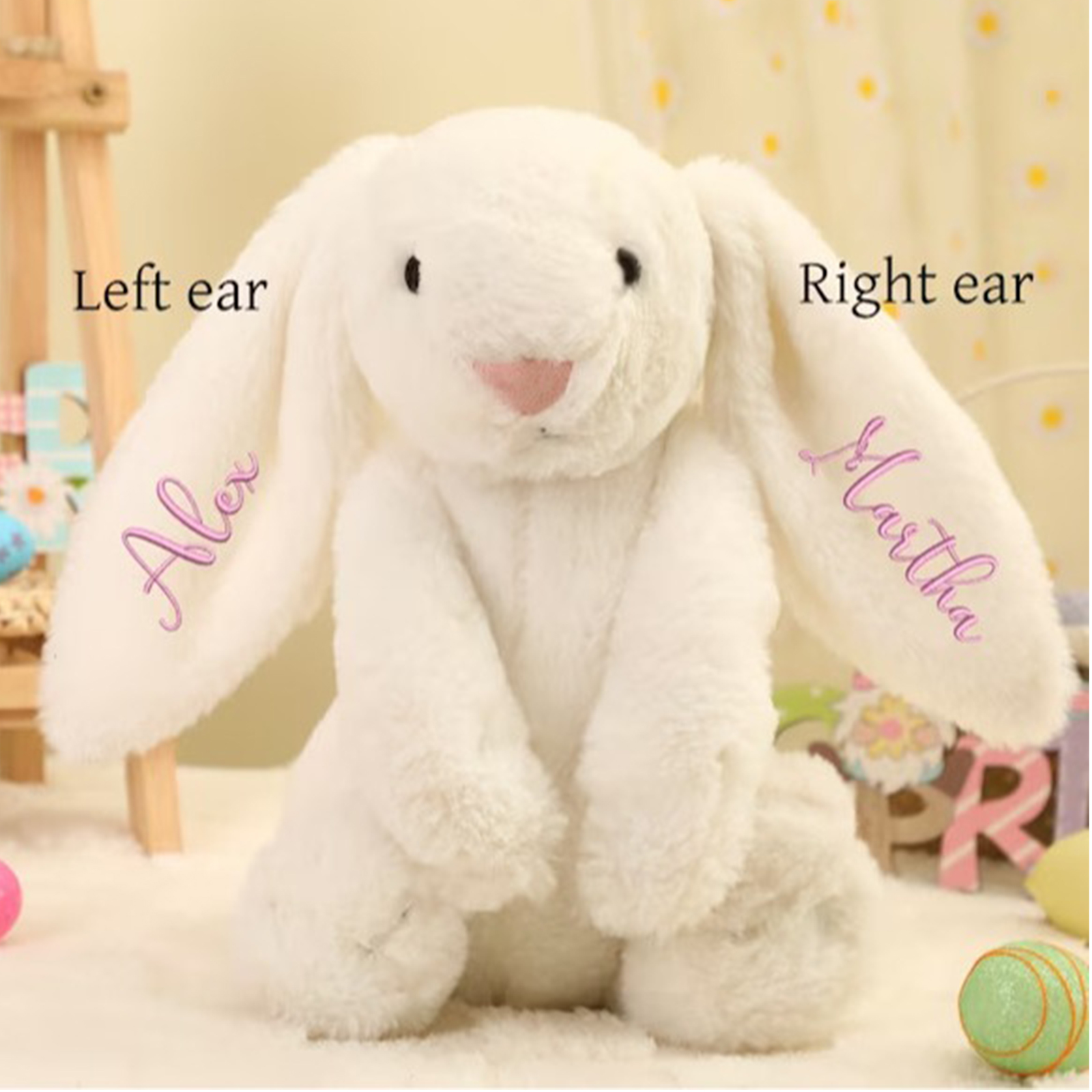 Embroidered Plush Bunny toys P - огляд і ціна Kids Toys Names