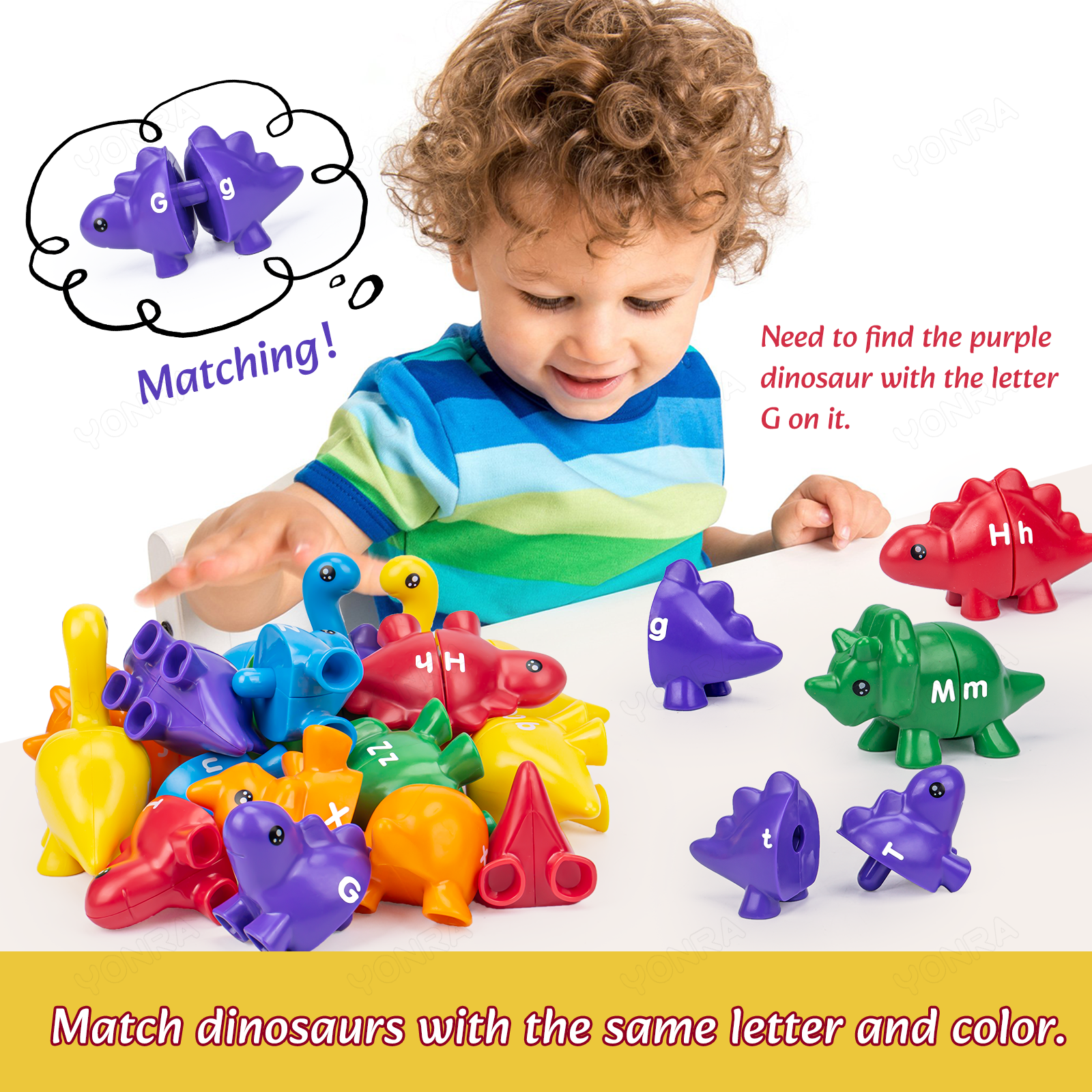 Matching Dinosaur Toy With sto - огляд і ціна Kids Toys Videos