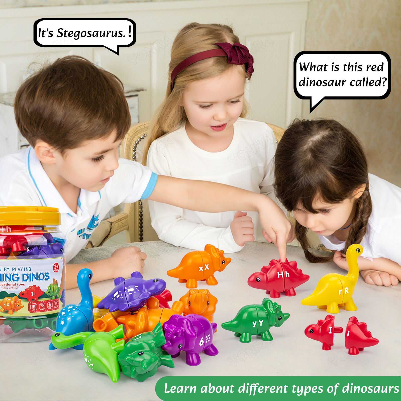 Matching Dinosaur Toy With sto - огляд і ціна Kids Toys Videos