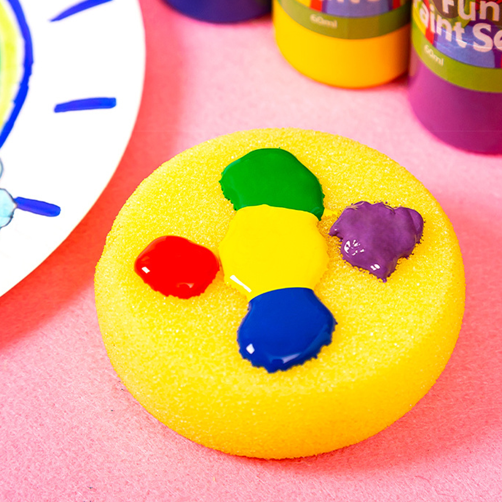 5pcs Round Stencil Sponge Wood - огляд і ціна Kid Toys And Craft