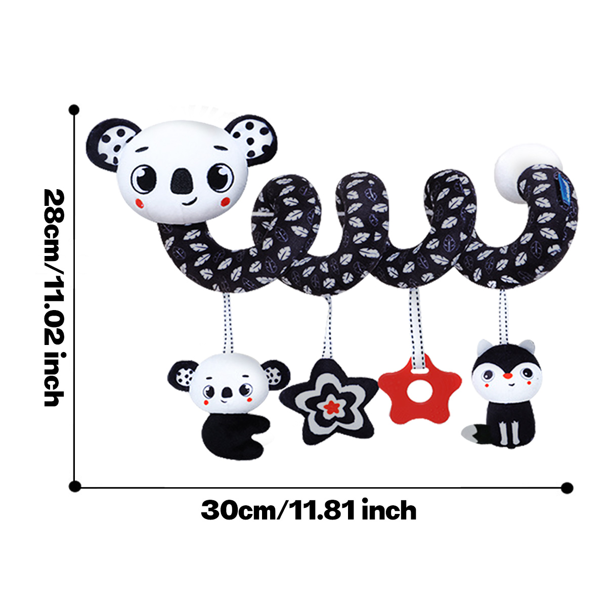 Spiral Plush Toys, Black White - огляд і ціна Kids Toys New Born