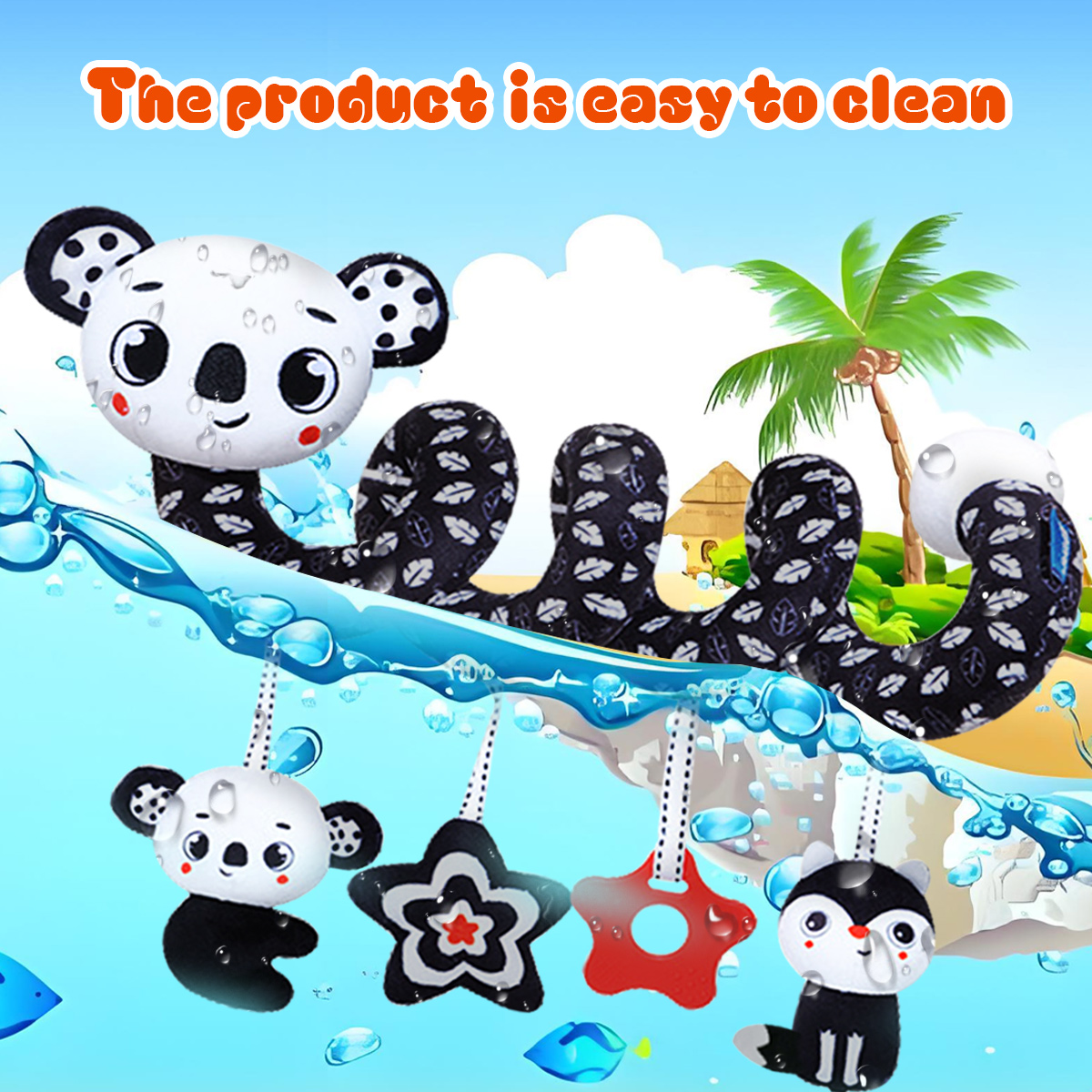 Spiral Plush Toys, Black White - огляд і ціна Kids Toys New Born