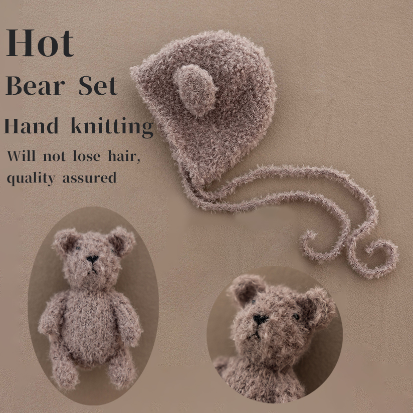 Cute Baby Bear Hat Doll Plush  - огляд і ціна Kids Toys New Born
