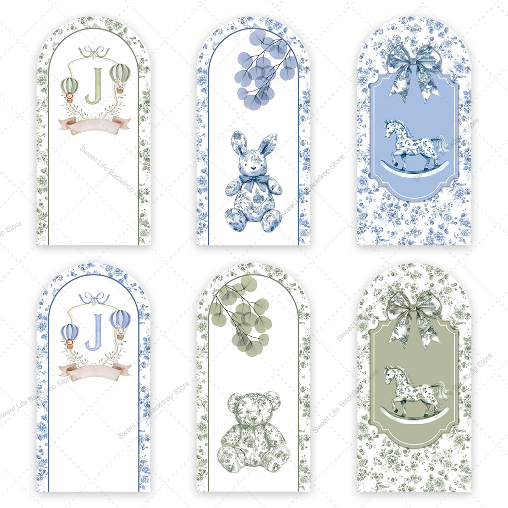 Blue Green Floral Bow Arch Bac - огляд і ціна Kids Toys Names