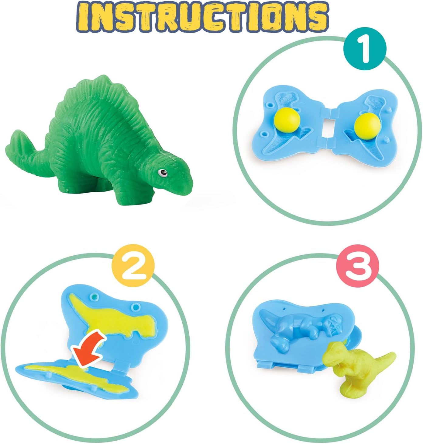 Dinosaur Color Dough Toys Set  - огляд і ціна Kids Toys Set
