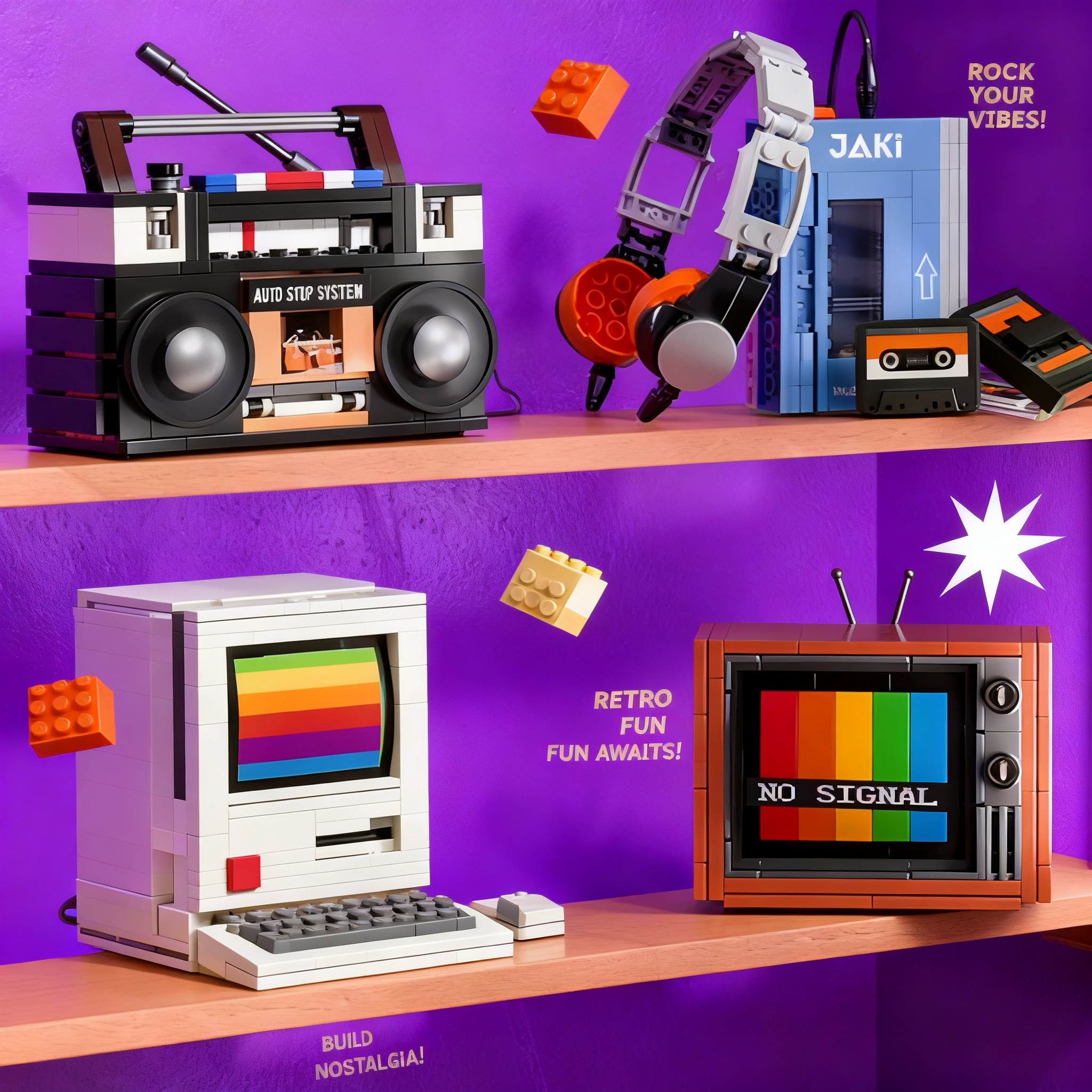 Retro DIY Building Blocks TV R - огляд і ціна Kids Toys And Games