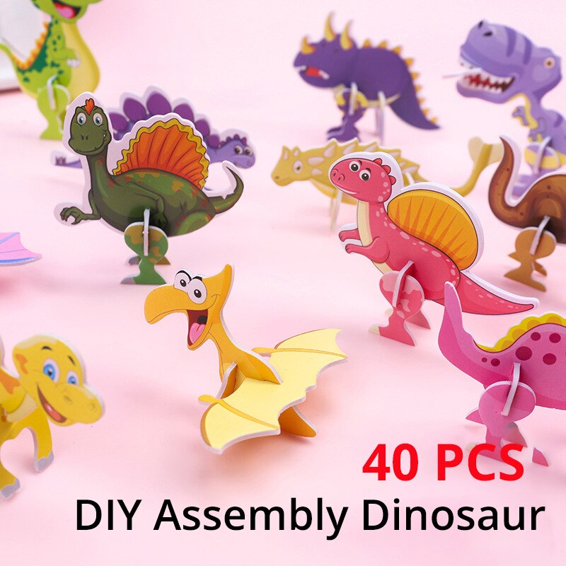40Pcs Children Paper Dinosaur  - огляд і ціна Kids Toys Videos