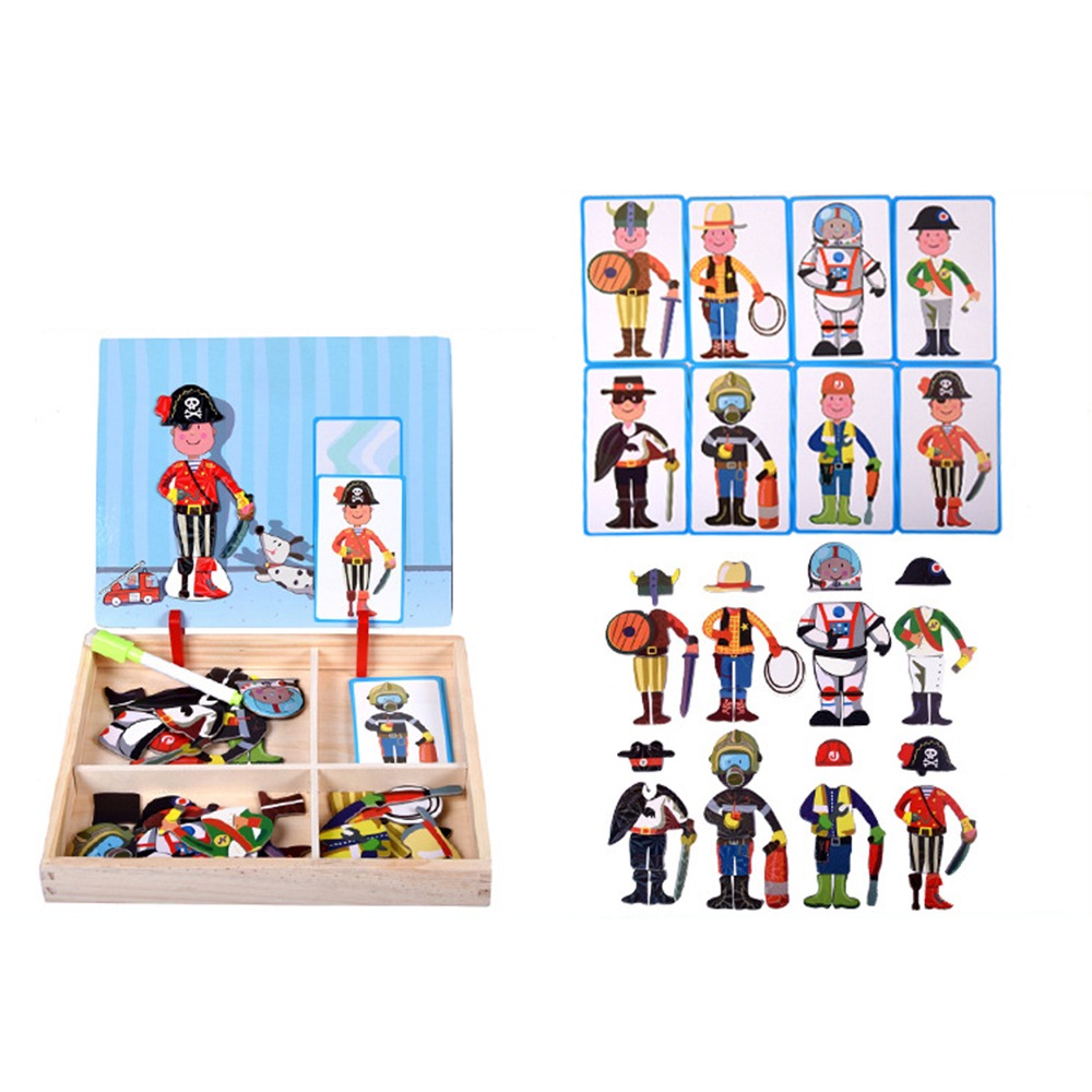 Wood Magnetic 3D Puzzles with  - огляд і ціна Kids Toys Drawing Easy