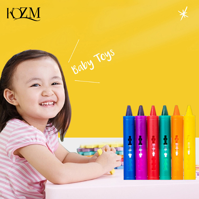 6Pcs Washable Bath Crayons Col - огляд і ціна Kids Toys Drawing Easy