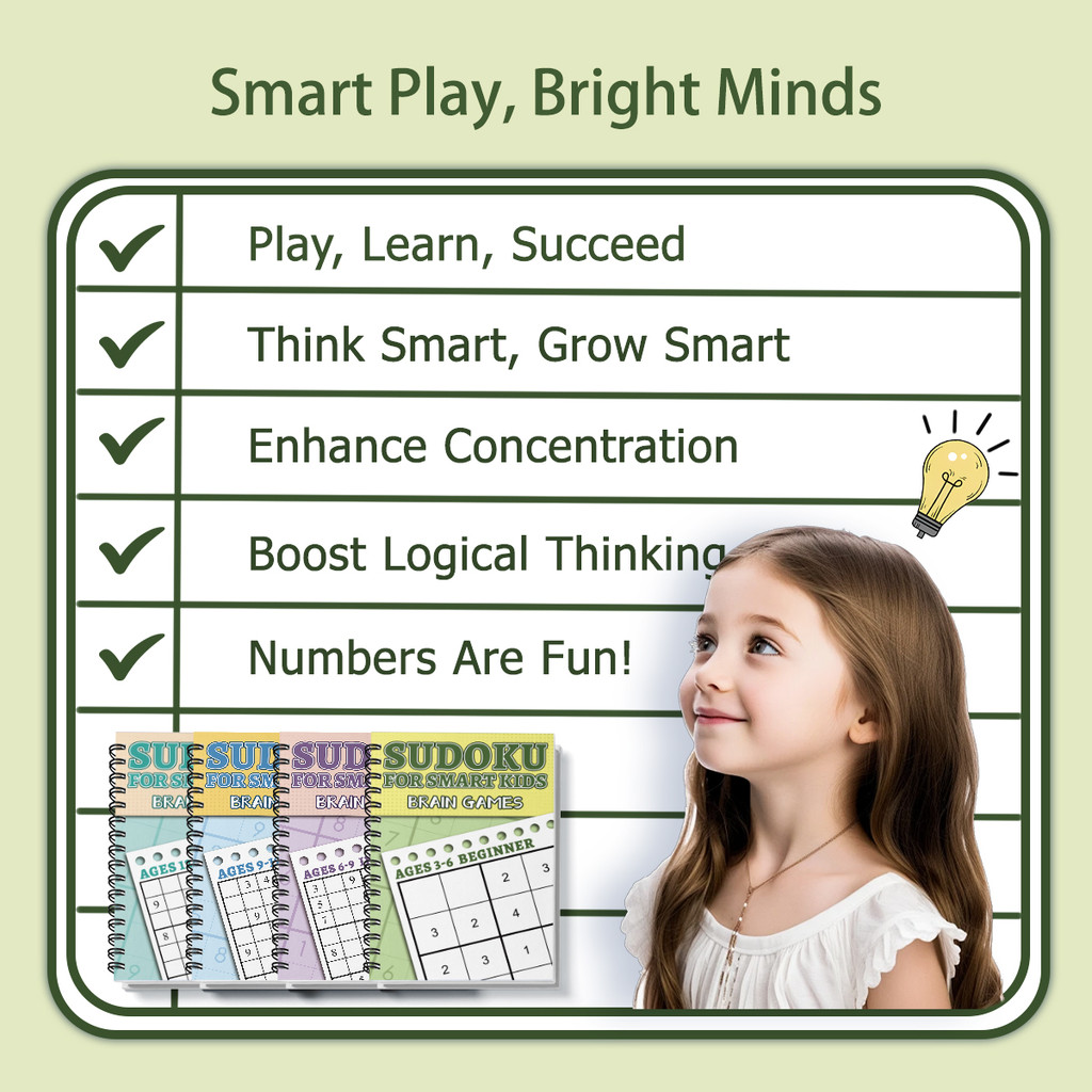 Kids Sudoku Puzzle Book Set, B - огляд і ціна Kids Toys And Games