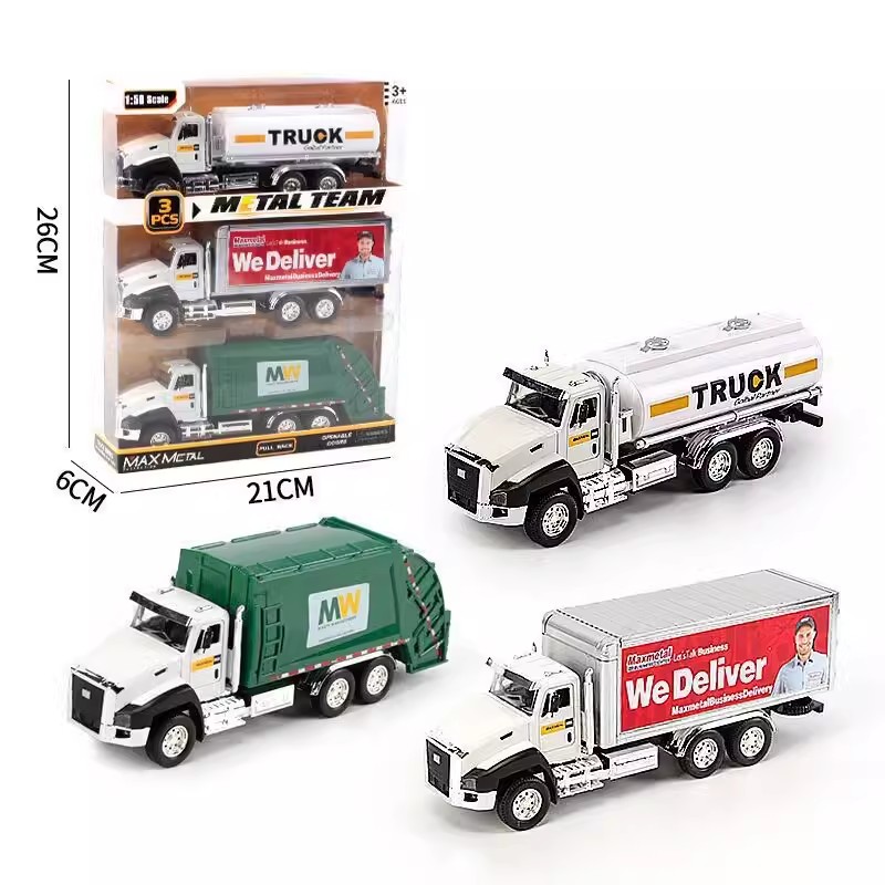3 Pack of Diecast Sanitation V - огляд і ціна Kids Toys Vehicle
